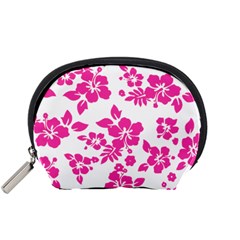 Hibiscus Pattern Pink Accessory Pouch (small) by GrowBasket