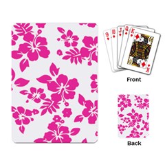 Hibiscus Pattern Pink Playing Cards Single Design (rectangle)