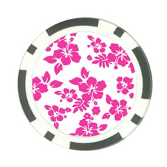 Hibiscus Pattern Pink Poker Chip Card Guard (10 Pack) by GrowBasket