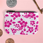 Hibiscus pattern pink Mini Coin Purse Front