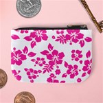 Hibiscus pattern pink Mini Coin Purse Back