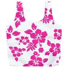 Hibiscus Pattern Pink Full Print Recycle Bag (xxl) by GrowBasket