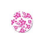 Hibiscus pattern pink Golf Ball Marker (10 pack) Front