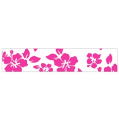 Hibiscus Pattern Pink Small Flano Scarf by GrowBasket