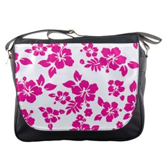 Hibiscus Pattern Pink Messenger Bag by GrowBasket