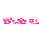 Hibiscus pattern pink Flano Scarf (Mini) Front