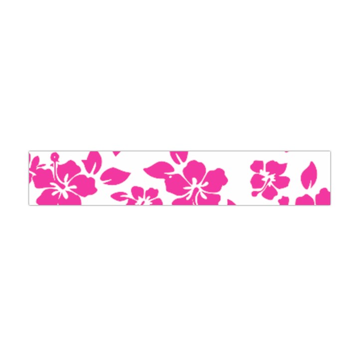 Hibiscus pattern pink Flano Scarf (Mini)