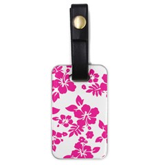 Hibiscus Pattern Pink Luggage Tag (one Side) by GrowBasket