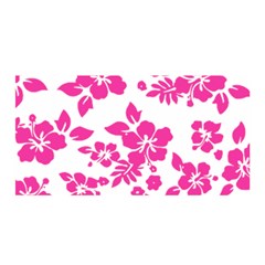 Hibiscus Pattern Pink Satin Wrap by GrowBasket