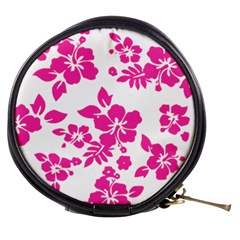 Hibiscus Pattern Pink Mini Makeup Bag