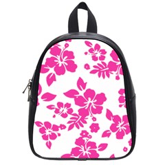 Hibiscus Pattern Pink School Bag (small) by GrowBasket