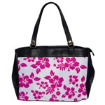 Hibiscus pattern pink Oversize Office Handbag Front