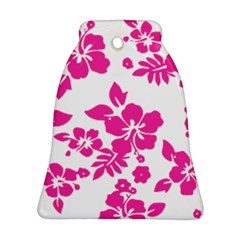 Hibiscus Pattern Pink Ornament (bell)