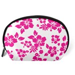 Hibiscus pattern pink Accessory Pouch (Large) Back