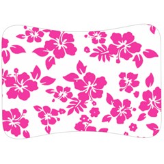 Hibiscus Pattern Pink Velour Seat Head Rest Cushion