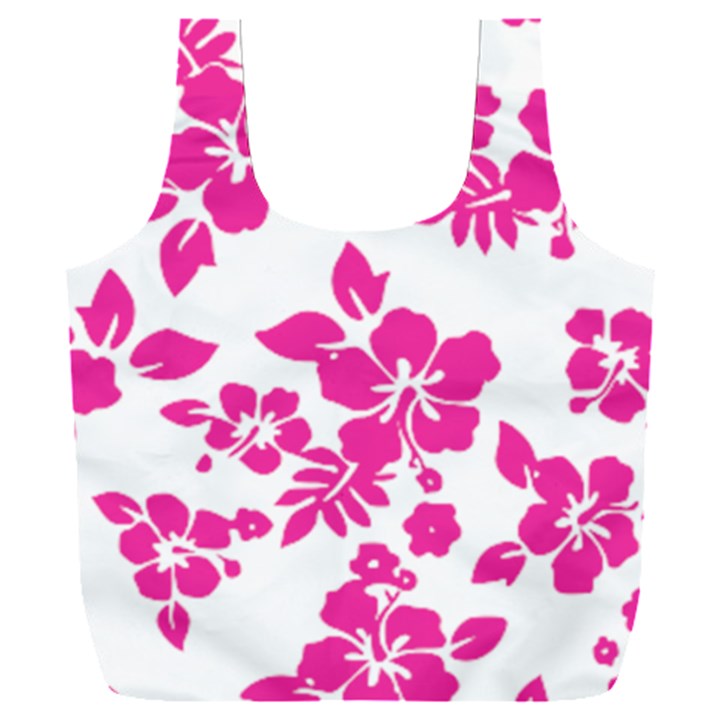 Hibiscus pattern pink Full Print Recycle Bag (XXL)