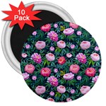 Delicate Watercolor Peony 3  Magnets (10 pack)  Front