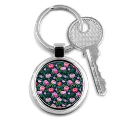 Delicate Watercolor Peony Key Chain (round) by SychEva