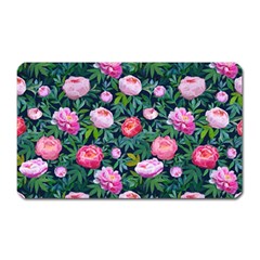 Delicate Watercolor Peony Magnet (rectangular) by SychEva