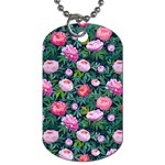 Delicate Watercolor Peony Dog Tag (One Side) Front