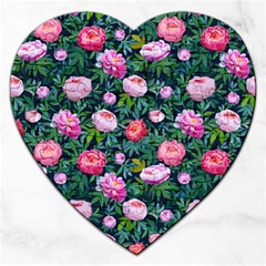 Delicate Watercolor Peony Jigsaw Puzzle (heart) by SychEva