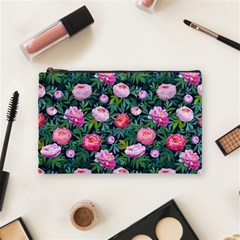 Delicate Watercolor Peony Cosmetic Bag (medium) by SychEva