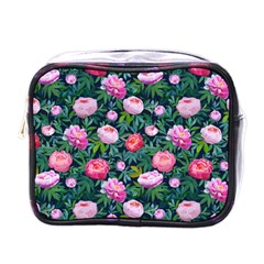 Delicate Watercolor Peony Mini Toiletries Bag (one Side) by SychEva