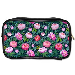 Delicate Watercolor Peony Toiletries Bag (two Sides) by SychEva