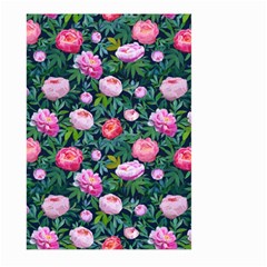 Delicate Watercolor Peony Large Garden Flag (two Sides) by SychEva