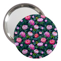 Delicate Watercolor Peony 3  Handbag Mirrors by SychEva