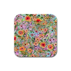 Secretgarden Rubber Square Coaster (4 Pack)  by PollyParadise