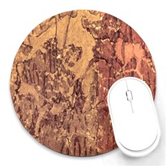 Abstract Cracked Texture Print Round Mousepads