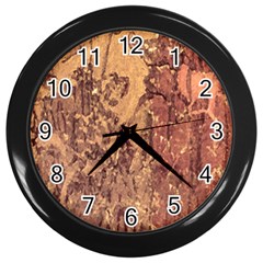 Abstract Cracked Texture Print Wall Clock (black)