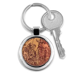 Abstract Cracked Texture Print Key Chain (round)