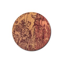 Abstract Cracked Texture Print Rubber Round Coaster (4 Pack)  by dflcprintsclothing