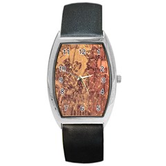 Abstract Cracked Texture Print Barrel Style Metal Watch by dflcprintsclothing