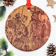 Abstract Cracked Texture Print Round Ornament (two Sides)