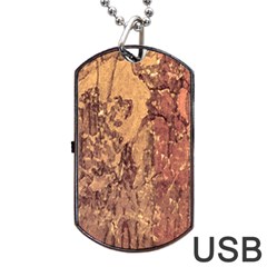 Abstract Cracked Texture Print Dog Tag Usb Flash (two Sides) by dflcprintsclothing