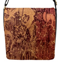 Abstract Cracked Texture Print Flap Closure Messenger Bag (s) by dflcprintsclothing