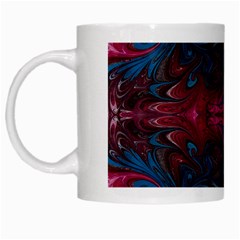 The Dragon s Flames White Mugs by kaleidomarblingart