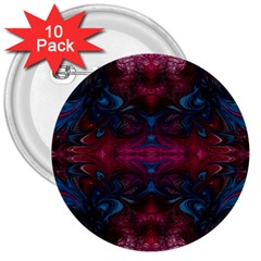 The Dragon s Flames 3  Buttons (10 Pack)  by kaleidomarblingart