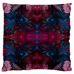 The Dragon s Flames Large Cushion Case (two Sides) by kaleidomarblingart