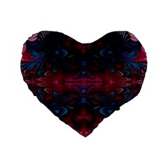 The Dragon s Flames Standard 16  Premium Flano Heart Shape Cushions by kaleidomarblingart