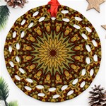 Woodwork Round Filigree Ornament (Two Sides) Front