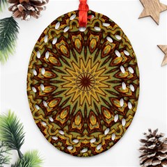 Woodwork Oval Filigree Ornament (two Sides) by LW323