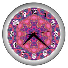 Springflower4 Wall Clock (silver) by LW323