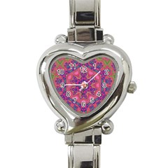 Springflower4 Heart Italian Charm Watch by LW323