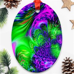 Feathery Winds Oval Ornament (two Sides) by LW323