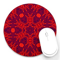 Red Rose Round Mousepads by LW323