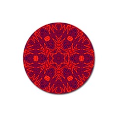 Red Rose Magnet 3  (round) by LW323